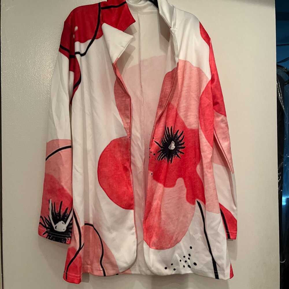 Floral Open Front Top / Cover Up (new without tags)